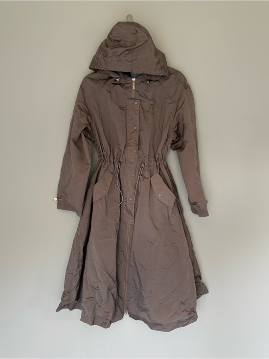 Guess Jackets & Blazers - NWT Guess Kelsi Hoodie Pack Parka Long Summer Clay Taupe Water Resistant Size S